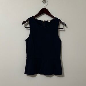 J.Crew Navy Sleeveless Peplum Top
